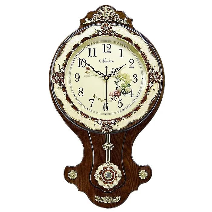 Parete antica in legno massello Soggiorno Grande camera da letto silenziosa orologio al quarzo europeo