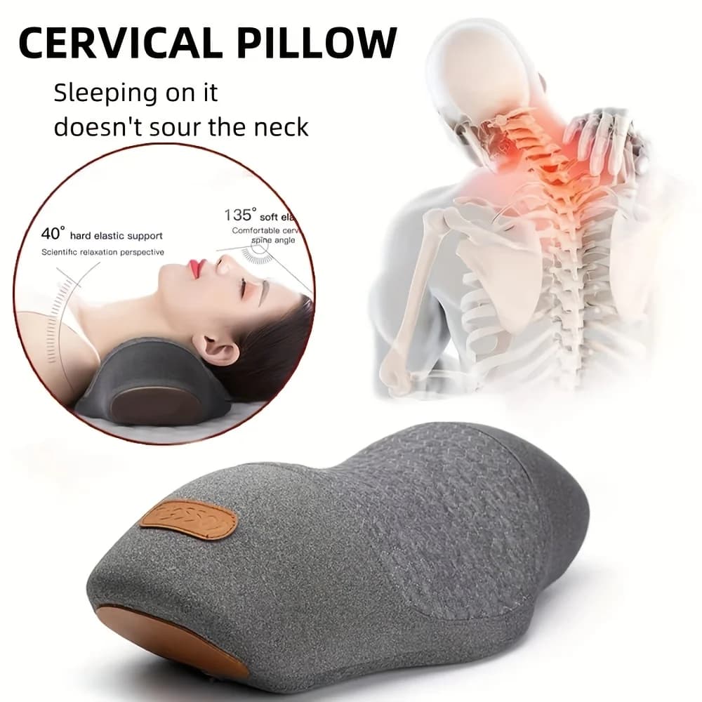 Cuscino di supporto per il collo Cuscini per il sonno in memory foam da viaggio portatili per il collo Rimbalzo lento Miglioramento della protezione Dispositivo di trazione per la schiena rilassata