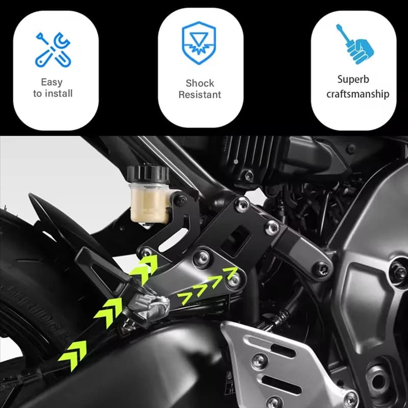 New Motorcycle Accessories For MT09 FZ09 MT-09 MT 09 Rear Pedal Lowering Kit EVO Passenger Footrests Supports Kit