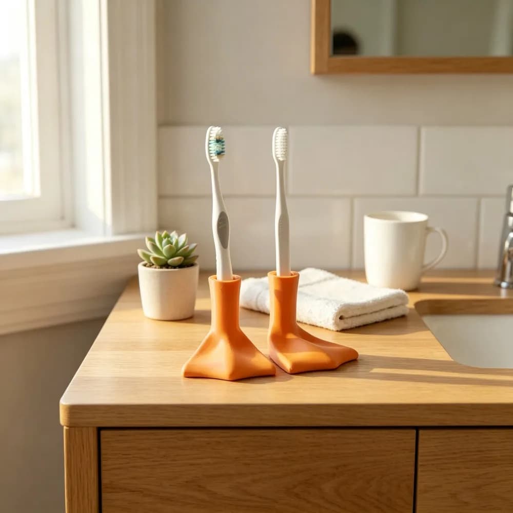 Duck Foot Shaped Toothbrush Holder Creative Toothbrush Sorting Storage Rack Duck Shaped Toothbrush Holder Bathroom Storage Rack