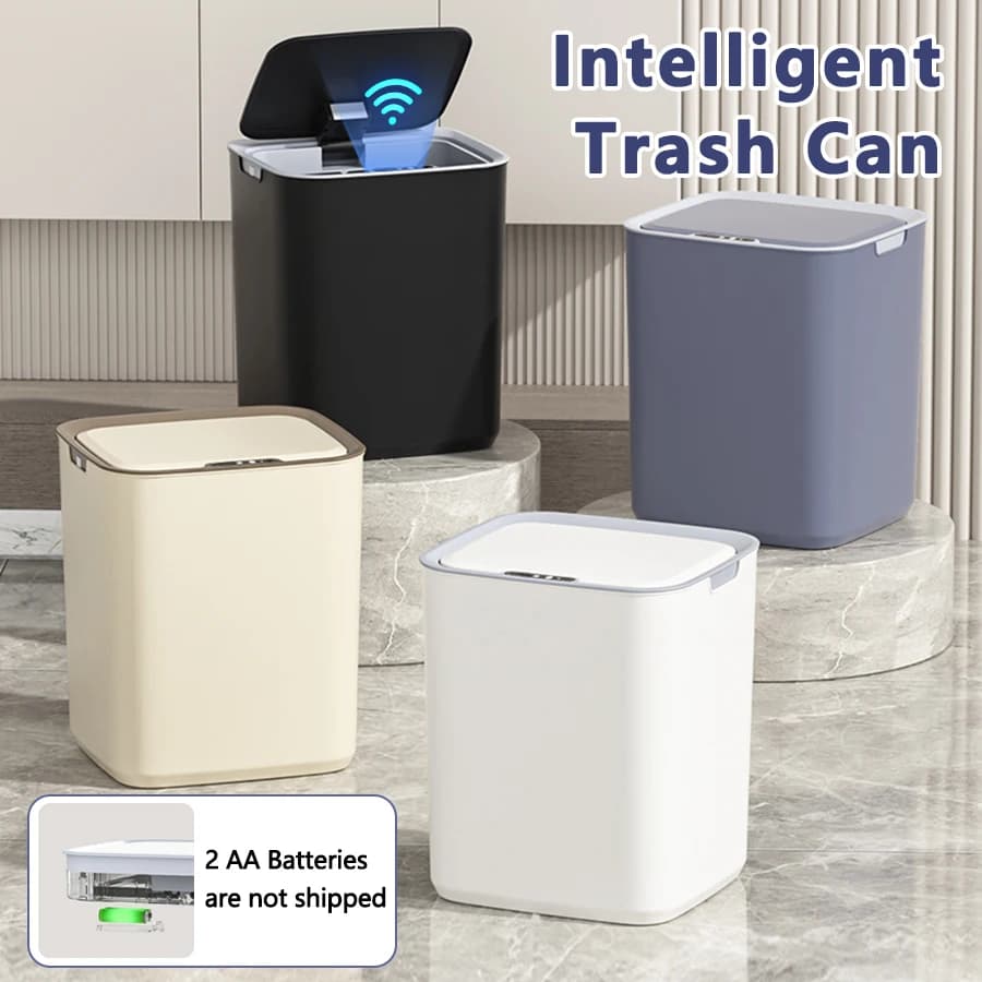 ONEKA Cucina Intelligente Casa Ufficio Pattumiera Apertura Automatica Pattumiera a Induzione Bidone della Spazzatura Bidone del Compost Versione Batteria