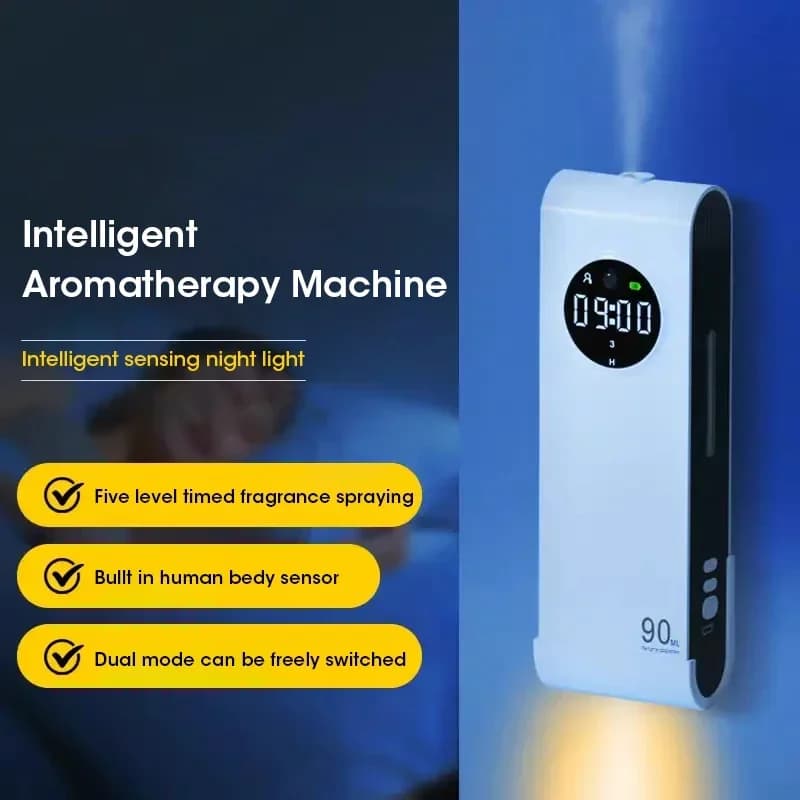 Aromatherapy machine with automatic sensor with night light Rechargeable for domestic perfume Aromatherapy Diffuser of essential oils Perfume
