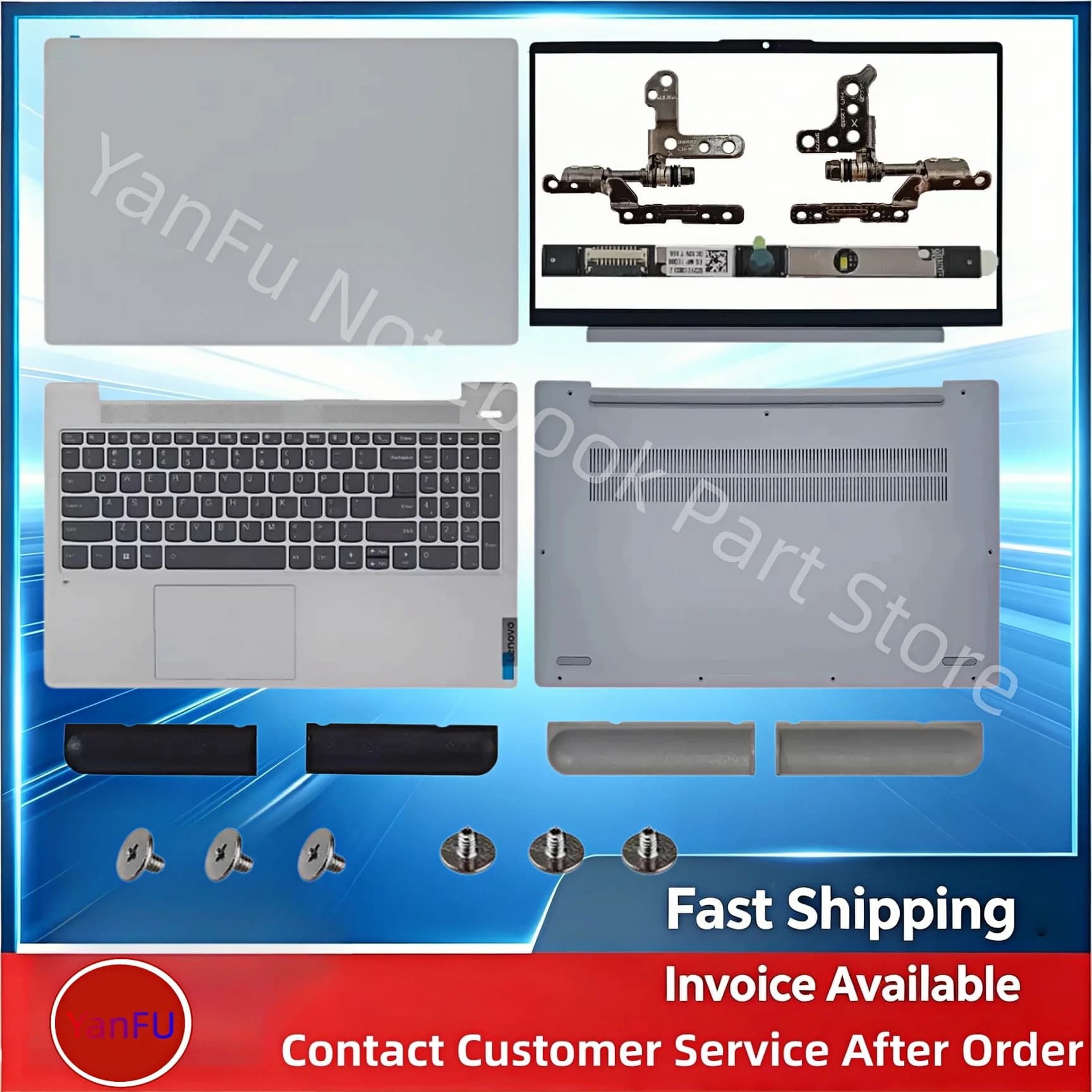New Parts For Ideapad5 15IIL05 15ARE05 15ITL05 15ALC05 20/21 A Cover B Cover C Cover D Cover Hinges Cover Webcams Touchpad