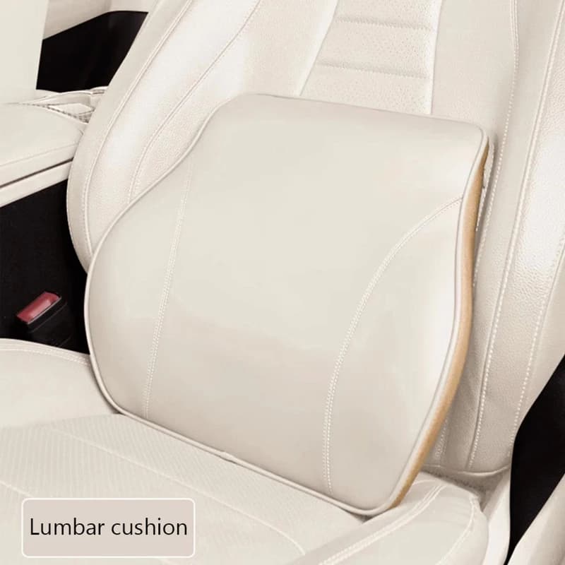 Cuscino per il collo in pelle NAPPA per Tesla Model Y Juniper, Tesla Model 3, supporto lombare per il poggiatesta del sedile, cuscino da viaggio