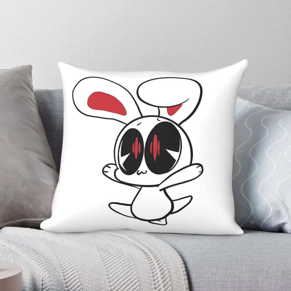 Iscream Chikn Nuggit Square Pillowcase Polyester Linen Velvet Pattern Zip Decorative Throw Pillow Case Sofa Seater Cushion Cover