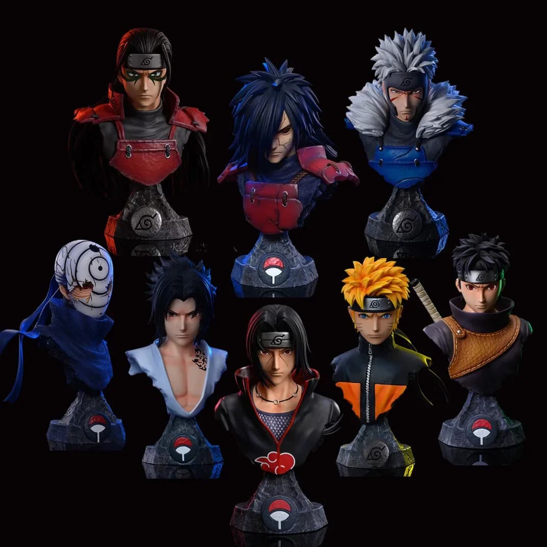 Naruto Action Figure Ogni personaggio Busto Ritratti Sasuke Kakashi Itachi Modello Statua Giocattoli Decorazione ornamento desktop