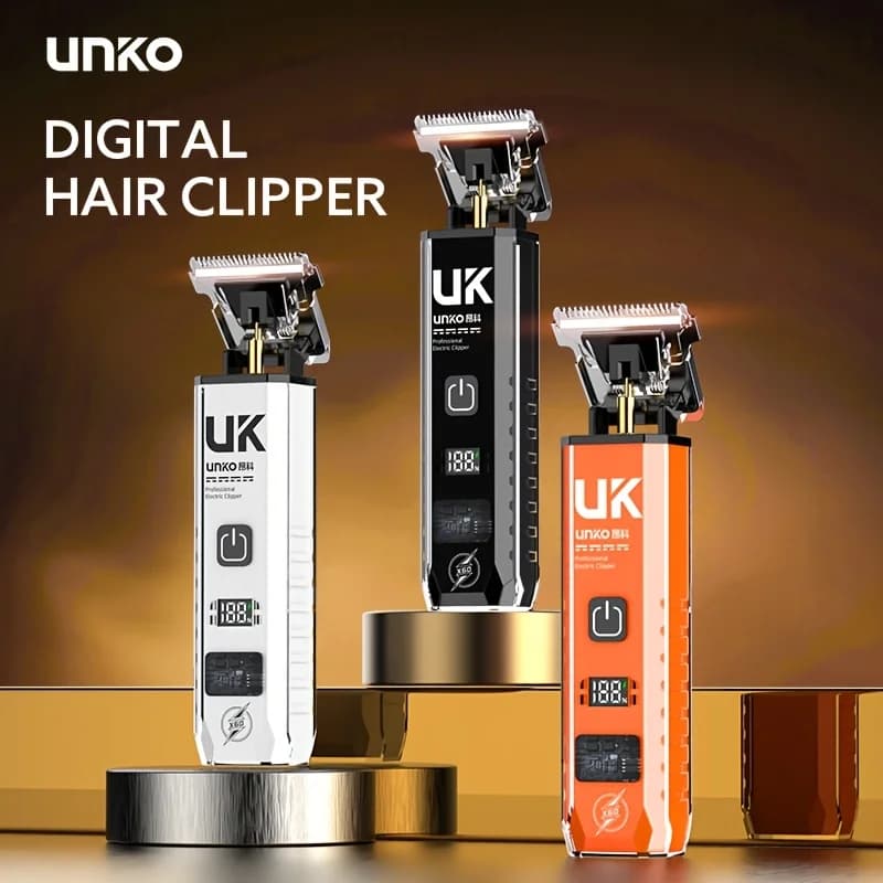 Professional Barber Hair Clipper Cordless Rechargeable Adjustable Blade Beard Trimmer for Men Salon Grade with Cleaning Brush