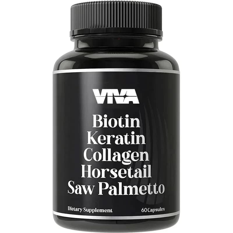 Biotin+keratina+collagen+horsetail+dry. Advanced supplement for hair growth 5 in 1, capsule containing biotin for scattered hair