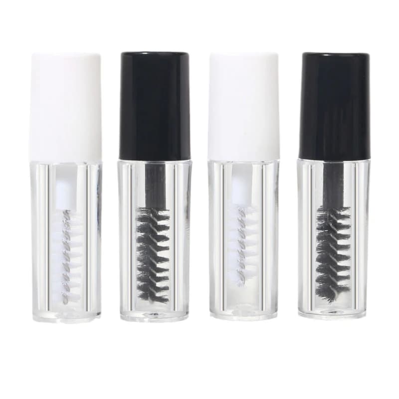 8/4 Pezzi Tubetti per Mascara da 1ML, Contenitori Vuoti Ricaricabili per Crema Ciglia, Contenitori Bianchi per Campioni Cosmetici con Spazzole per Ciglia, Make-up
