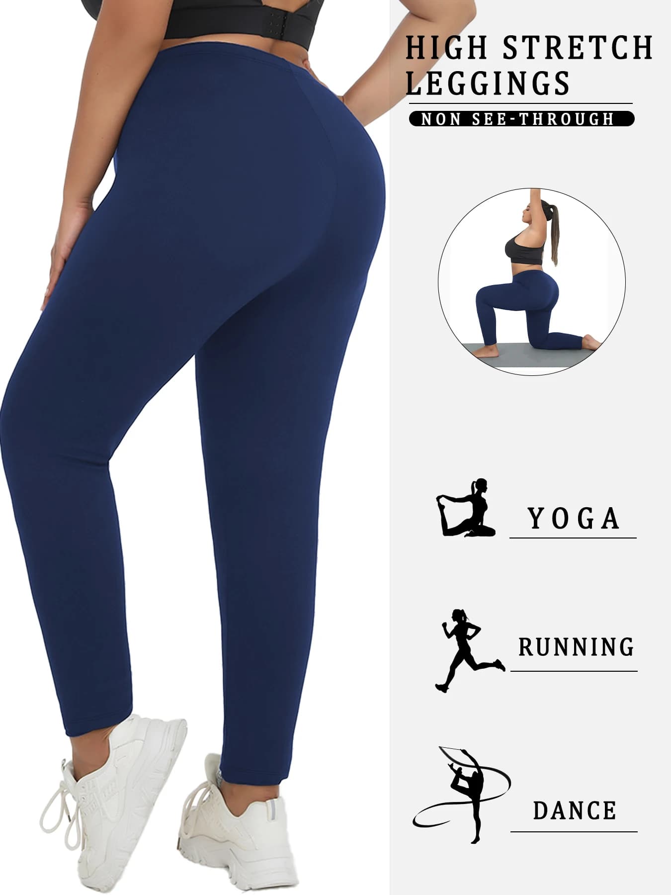 Super soft women's leggings strong sizes, high elasticity for training, yoga, running and casual clothing daily, elasticized tights comfort