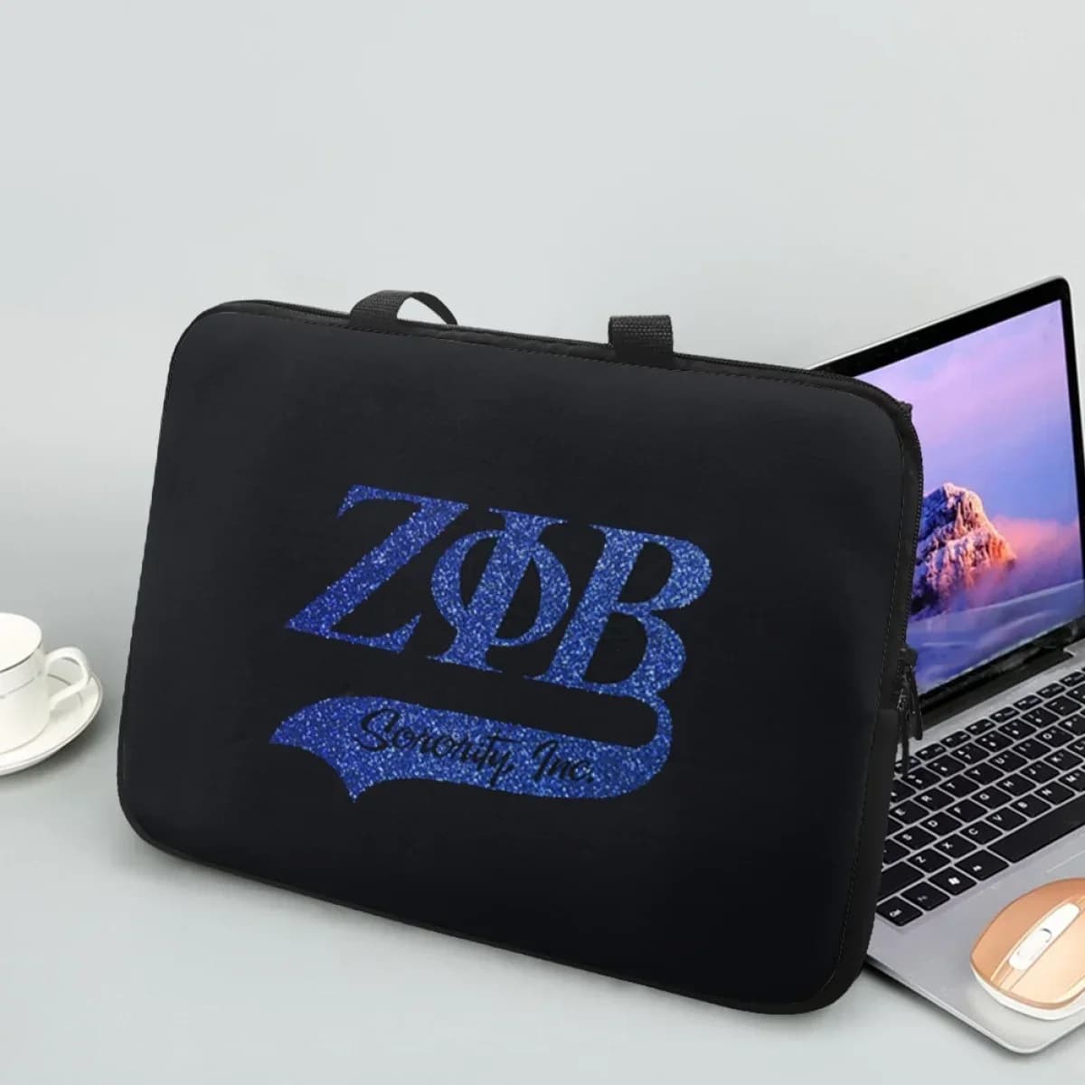 New Laptop Bag with Handle, Design Zeta Phi Beta Sorority, Computer Casual Bag, Women's Travel Bag, Tablet Shoulder Bag, Gift