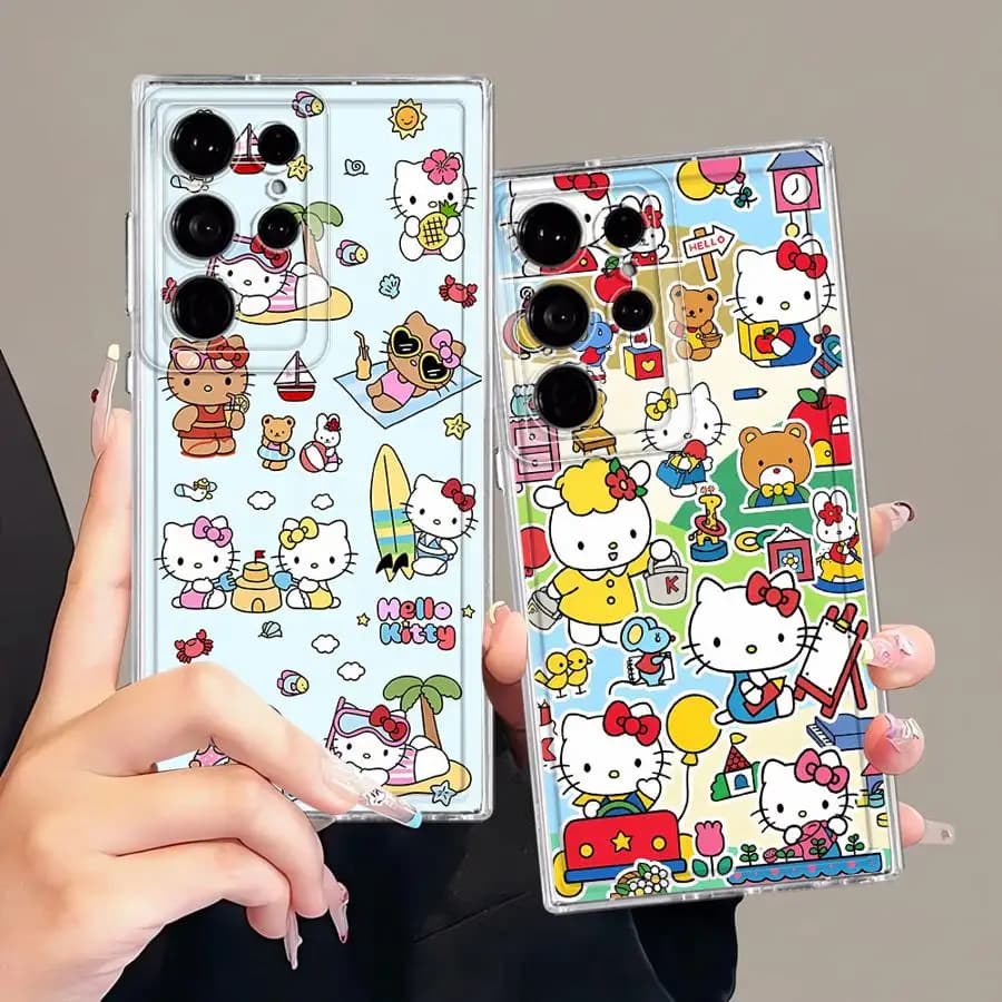 Cover per Telefono Kawaii Hello Kitty per Samsung Galaxy S26 S23 Ultra S20 Plus S25 Edge S22 FE S24 S21 Note 20 Ultra 10