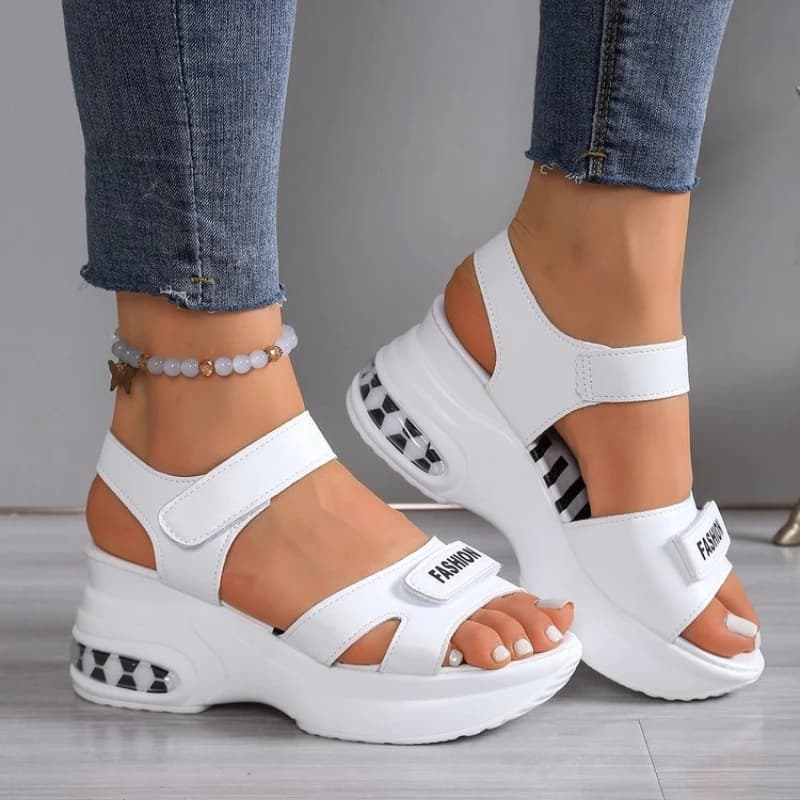 Nuovi Sandali Estivi alla Moda per Donne, Scarpe Sportive da Esterno con Chiusura a Strappo, Eleganti Infradito con Velcro