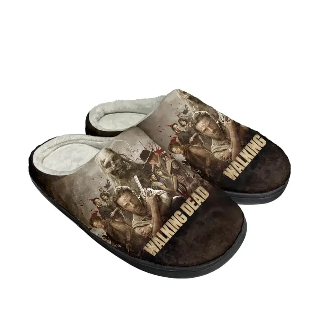 Pantofole in Cotone The Walking Dead Horror per Uomo e Donna, Ciabatte Termiche Personalizzate per Camera da Letto
