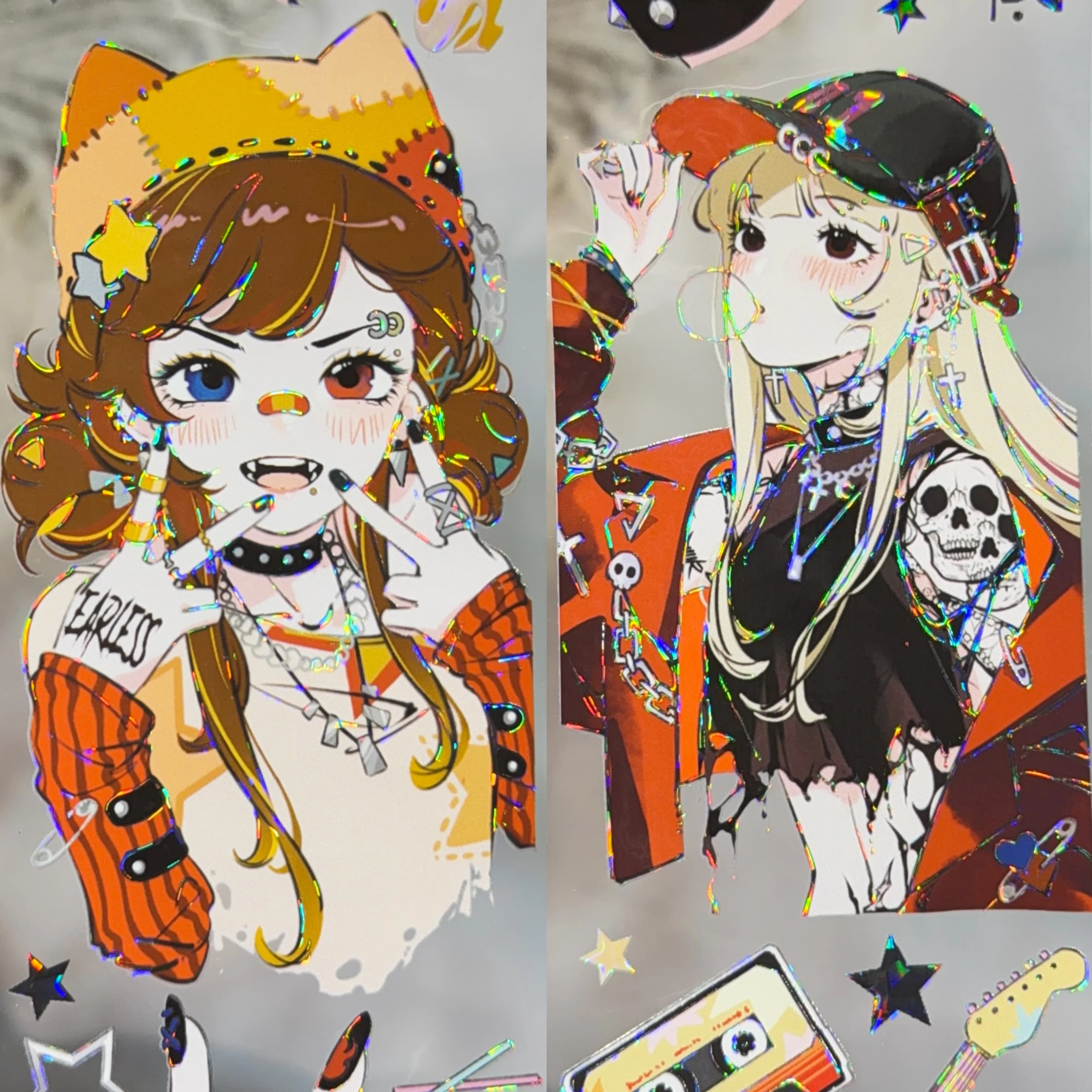 Fengmi Yukiyama 1 Loop Washi Pet Tape Sample Craft Bad Girl Cute Girl Scrapbook Card Diy Shiny Back Card