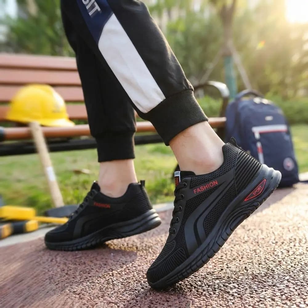 Sneakers Casual da Uomo Traspiranti alla Moda, Antiscivolo e Resistenti all'Usura, Scarpe da Corsa con Lacci e Suola Morbida, Scarpe in Rete per Esterni da Uomo