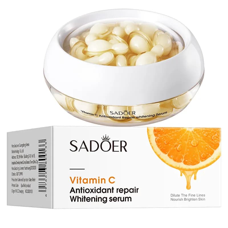 30 pcs SADOER Rose Sanil Vitamin C Siero Viso Capsula Hydrating Face Shaving Essence Beauty Face Skin Care Products