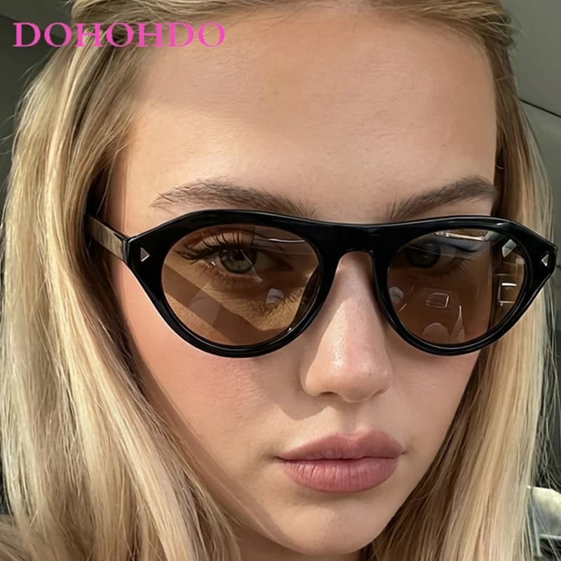 2026 Retro Classic Ovale Rice Nail Occhiali da sole da donna Nuovo designer di marca da uomo Shades Occhiali da viaggio all'aperto Donna UV400 Lentes