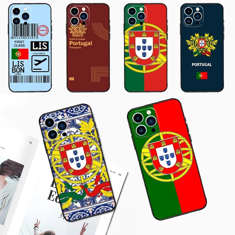 Custodia bandiera passaporto portogallo per Xiaomi Redmi Note 13 Pro 14 12 11 10 9 11S 12S Redmi 15 14C 10C 12C 13C 15C Cover