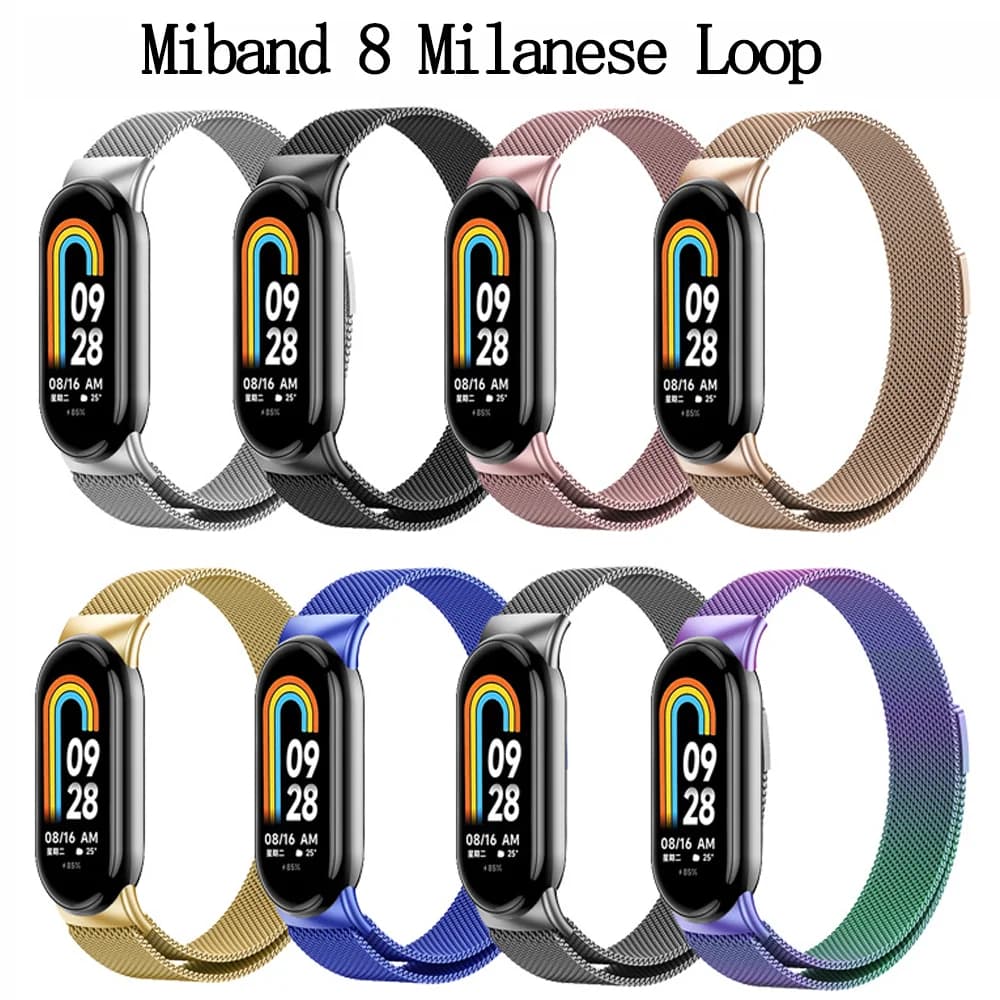 Milanese loop for Xiaomi Miband 8 9-NFC Strap wristband Watchbands 9 8 smartwatch Replacement bracelet on Mi band9 8 Accessories