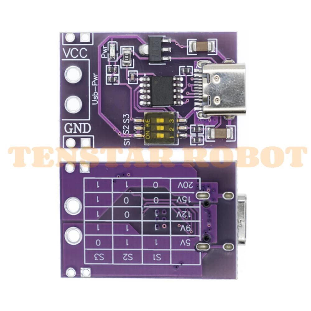 Tipo-C QC AFC PD2.0 PD3.0 a DC Parodia Scam Carica rapida Trigger Polling Rivelatore USB-PD Modulo scheda di cambio alimentatore per notebook