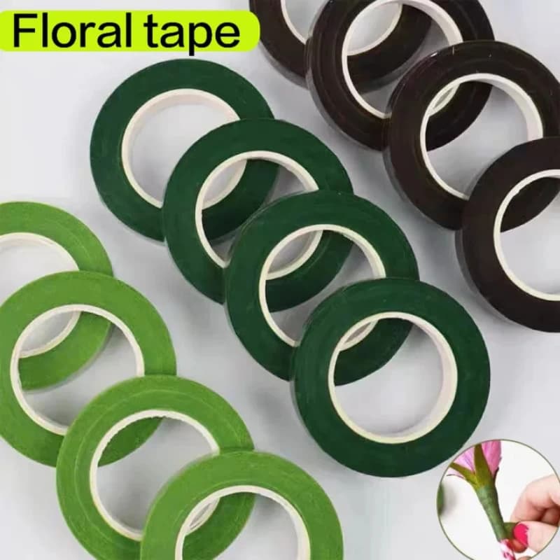 Nastri per Floricoltura, Nastro Verde in Carta Crespa per Fiori Fai-da-Te, Materiali Floreali, Materiali per Confezionamento Bouquet