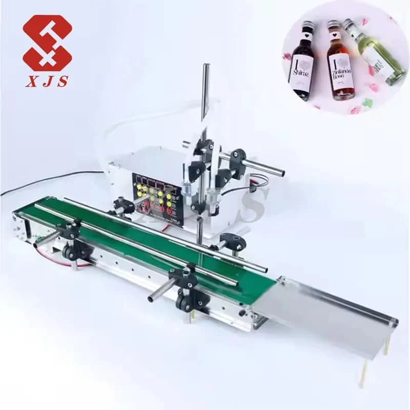 Automatic Filling Machine with Tape for Bottles in Glass and Plastic, Perfume, Water, Liquids, Lotions, Essential Oils