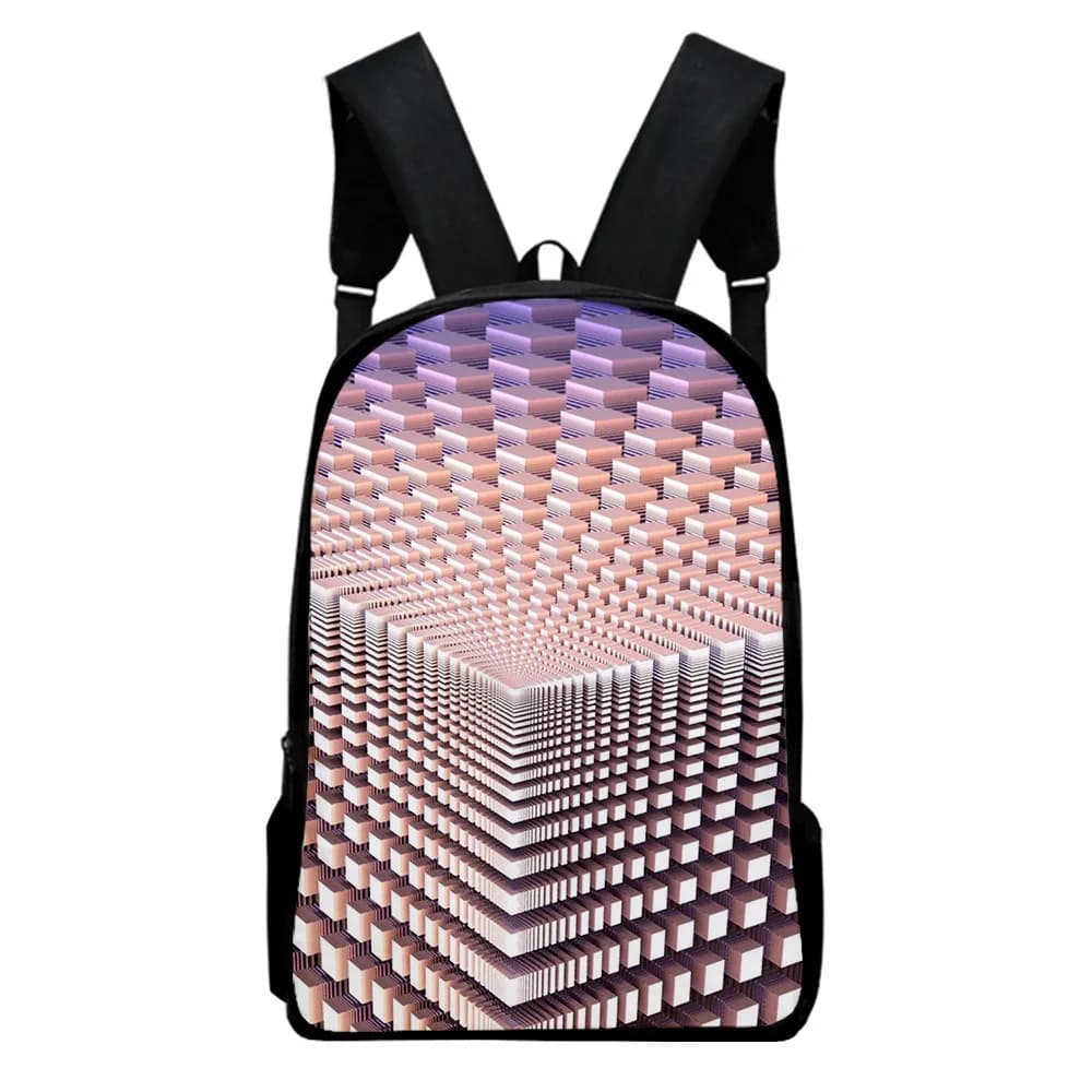 Trendy Popular Funny abstract Notebook Backpacks pupil School Bags 3D Print Oxford Waterproof Boys/Girls Laptop Backpacks