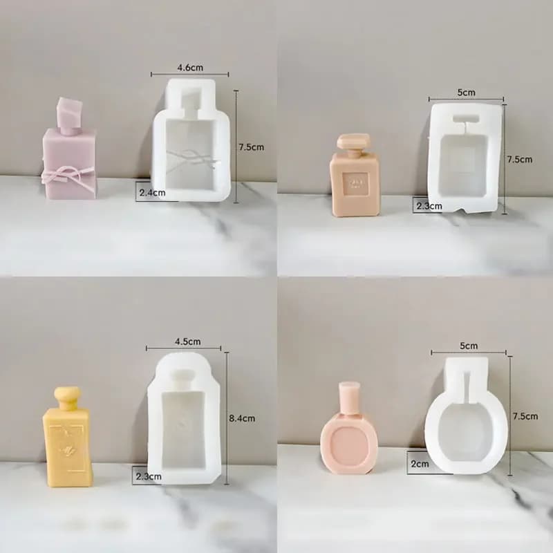 2PCS Fashion Perfume bottle Silicone Cake Mold Chocolate Mousse mould Cake Decorating Supplies Baking Pastry Tool