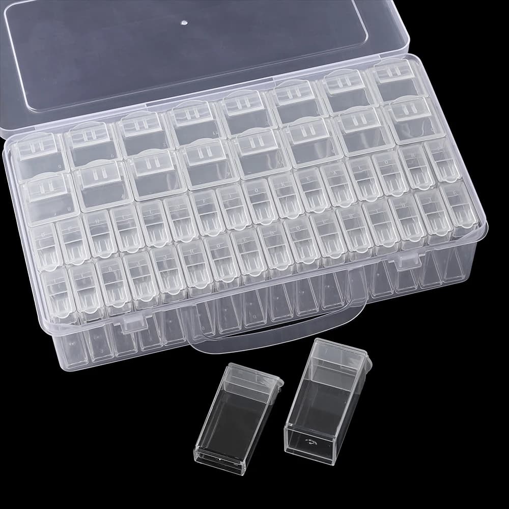 1pc 32/40/42/48/56/64 Slot Scatola di Immagazzinaggio di Plastica per Accessori Gioielli FAI DA TE Pittura Diamante Perline Pendenti e Ciondoli scatola di immagazzinaggio organizzatore