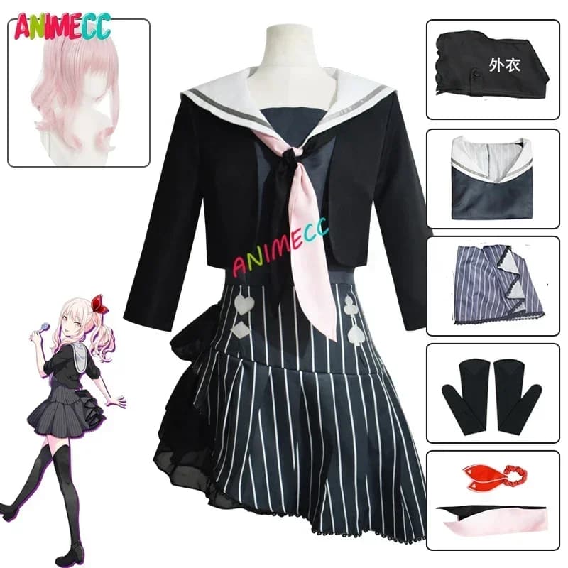 ANIMECC Akiyama Mizuki Costume Cosplay Progetto Sekai Colorato Palcoscenico Amia Parrucca Cosplay Halloween Carnevale Festa Vestito per Le Donne