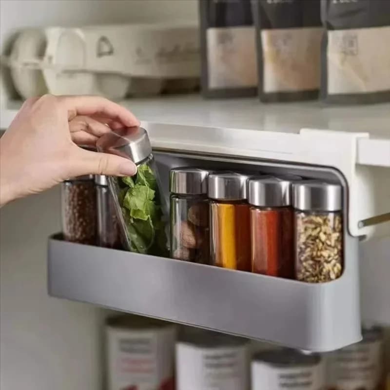 ABBP-Spezie regolabile montata a parete Scatole per condimenti non perforate Set combinato di materiali per barbecue Custodia
