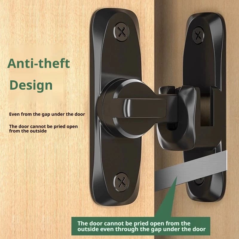 ‌Anti-Theft Zinc Alloy Flip Door Lock 90/180 Degree – Home Security Sliding Door Latch Small Gate Latch Hardware‌