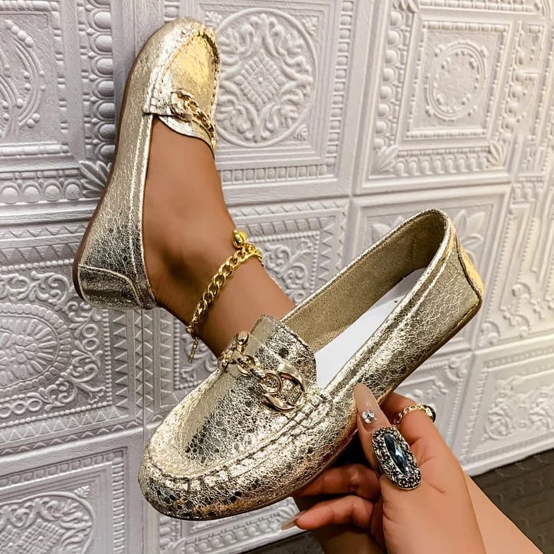 Women's Loafers Slip-on Sexy Elegant Comfy Female Luxury Single Shoes Women Fashion Pattern Lightweight Comfortable Flats Shoes