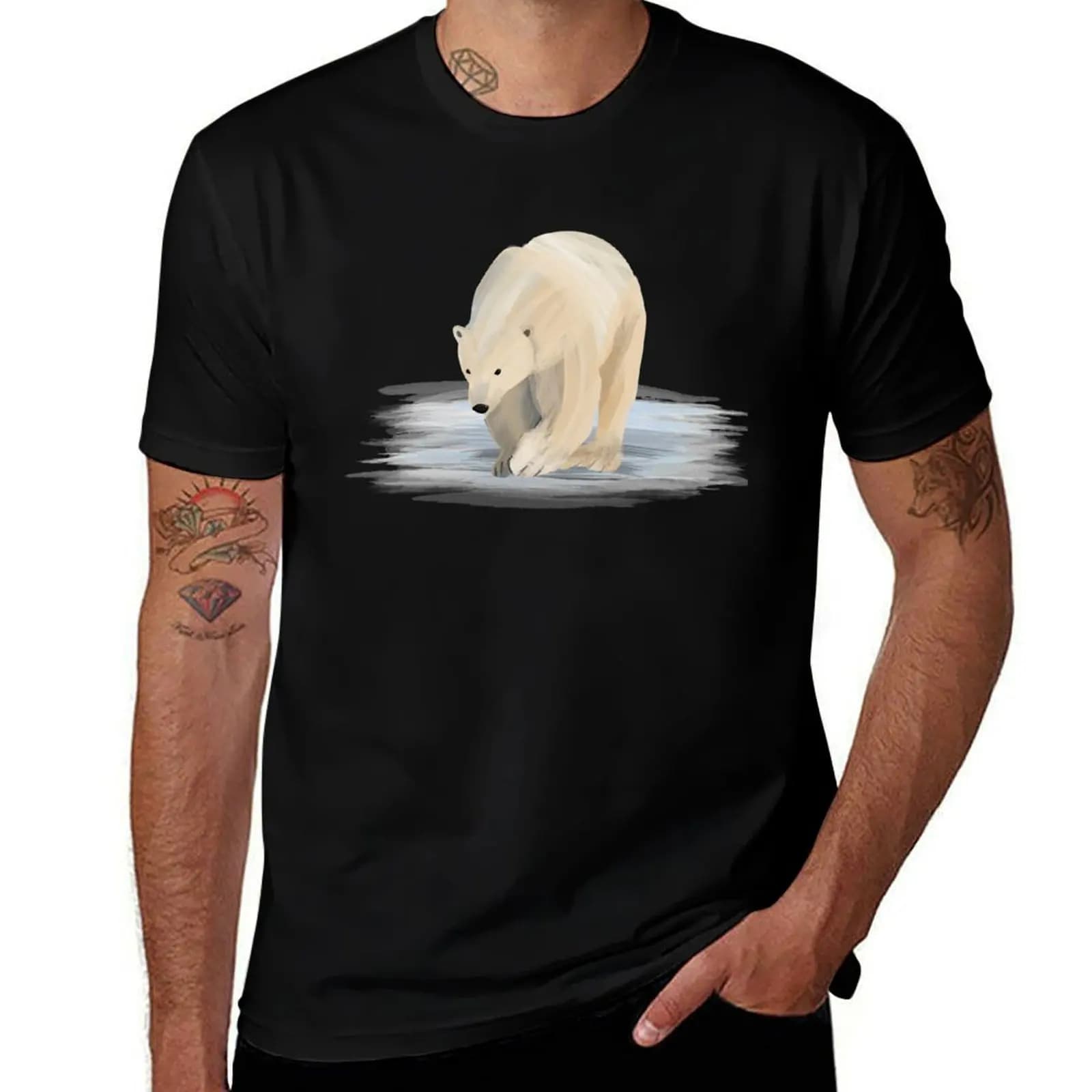 abstract - Bears Original Save the Caroline illustration acquerello Laursen - T-shirt sportiva in tessuto traspirante