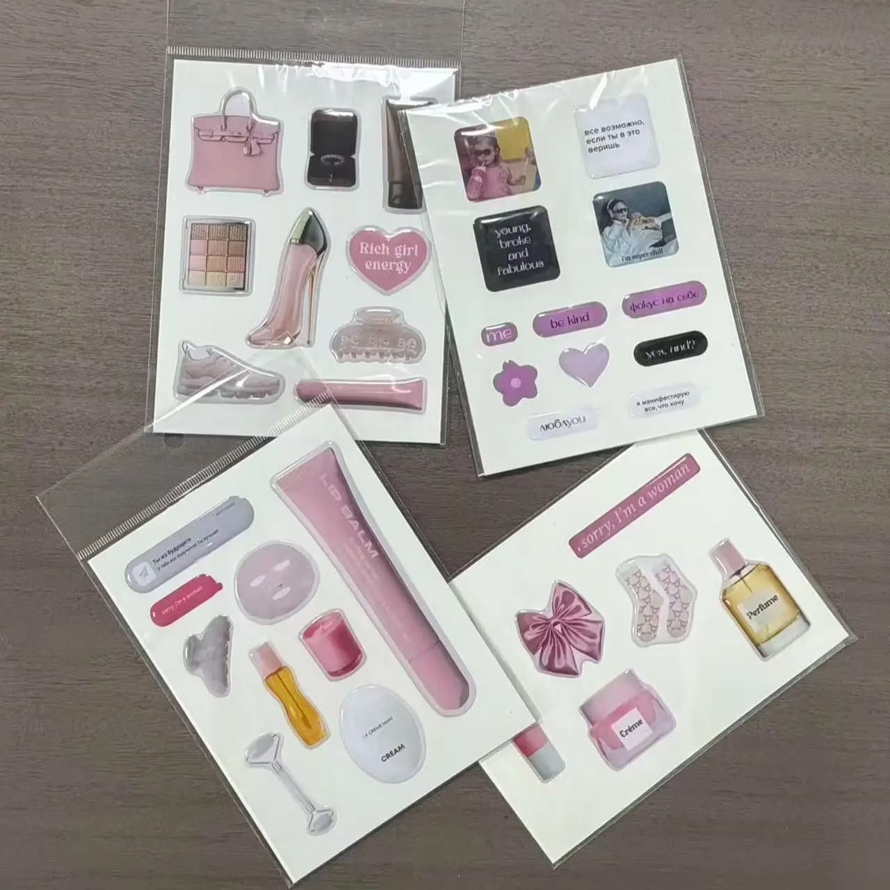 3D Stickers Crystal Stickers Glue Decoration DIY Mobile Phone Collage Stickers Epoxy Resin