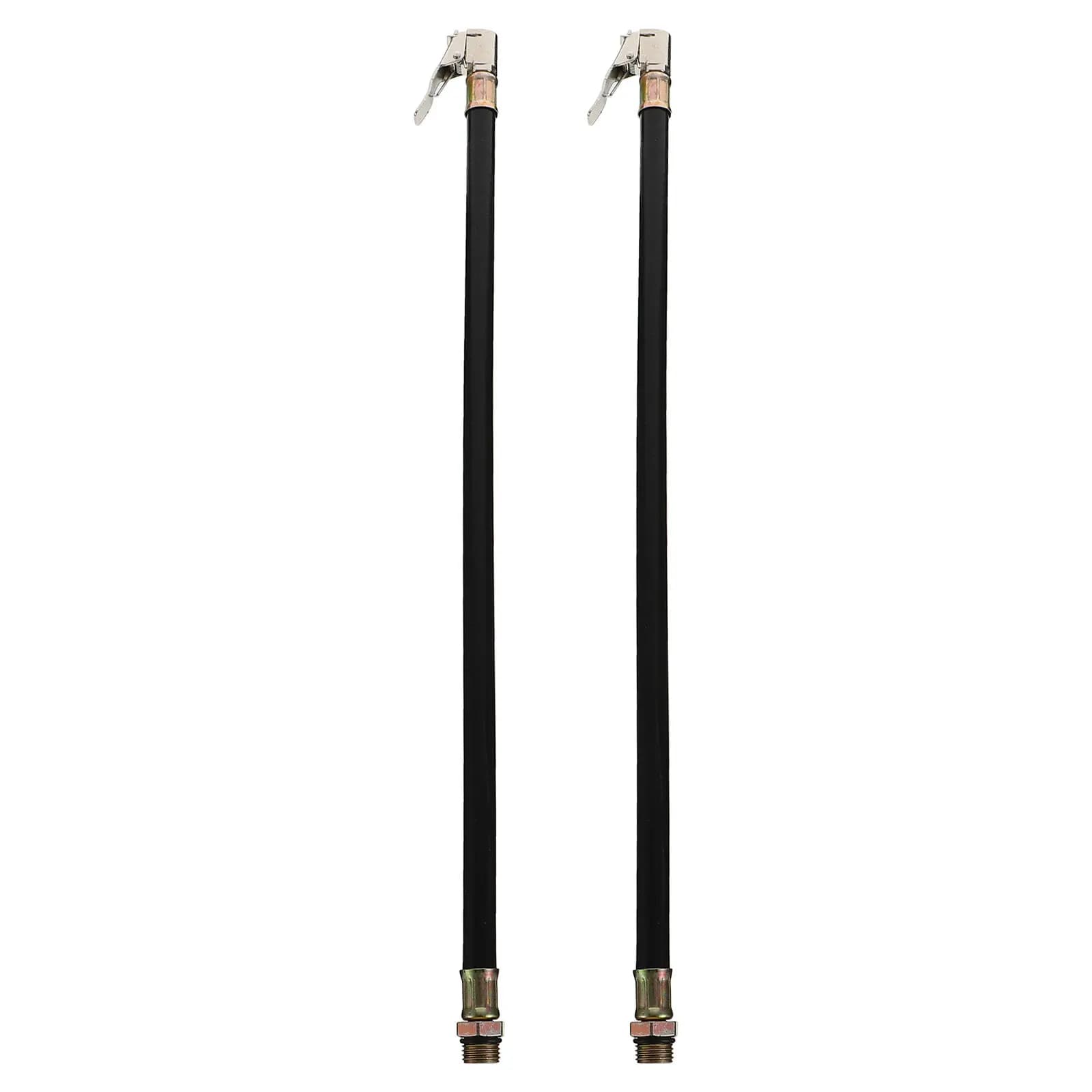 2Pcs Premium Air Inflator Hose for Car Motorcycle Bike Tires Flexible Extension Tube with Alloy Joint Anti-Corrosion Tire Pump