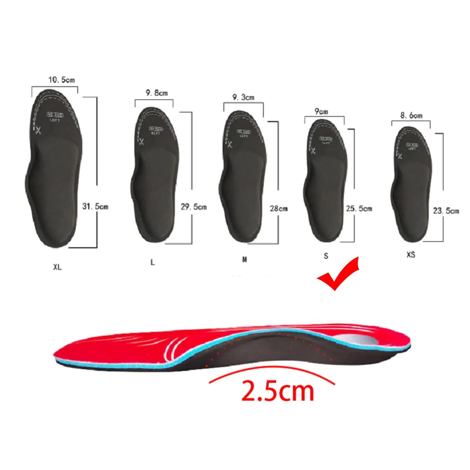 Solette Ortopediche con Supporto per Arco Plantare, Inserti Ergonomici Ammortizzanti per la Cura dei Piedi, Modello per Scarpe da Lavoro e Piedi Piatti