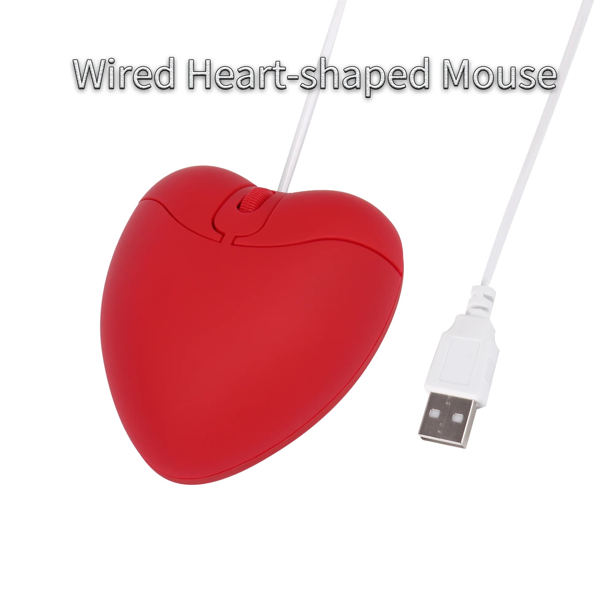 Wired Heart-shaped Mouse Mini Cute Mouse Plug And Play Computer Laptop Mice For Kids Lady Office Use Play Game
