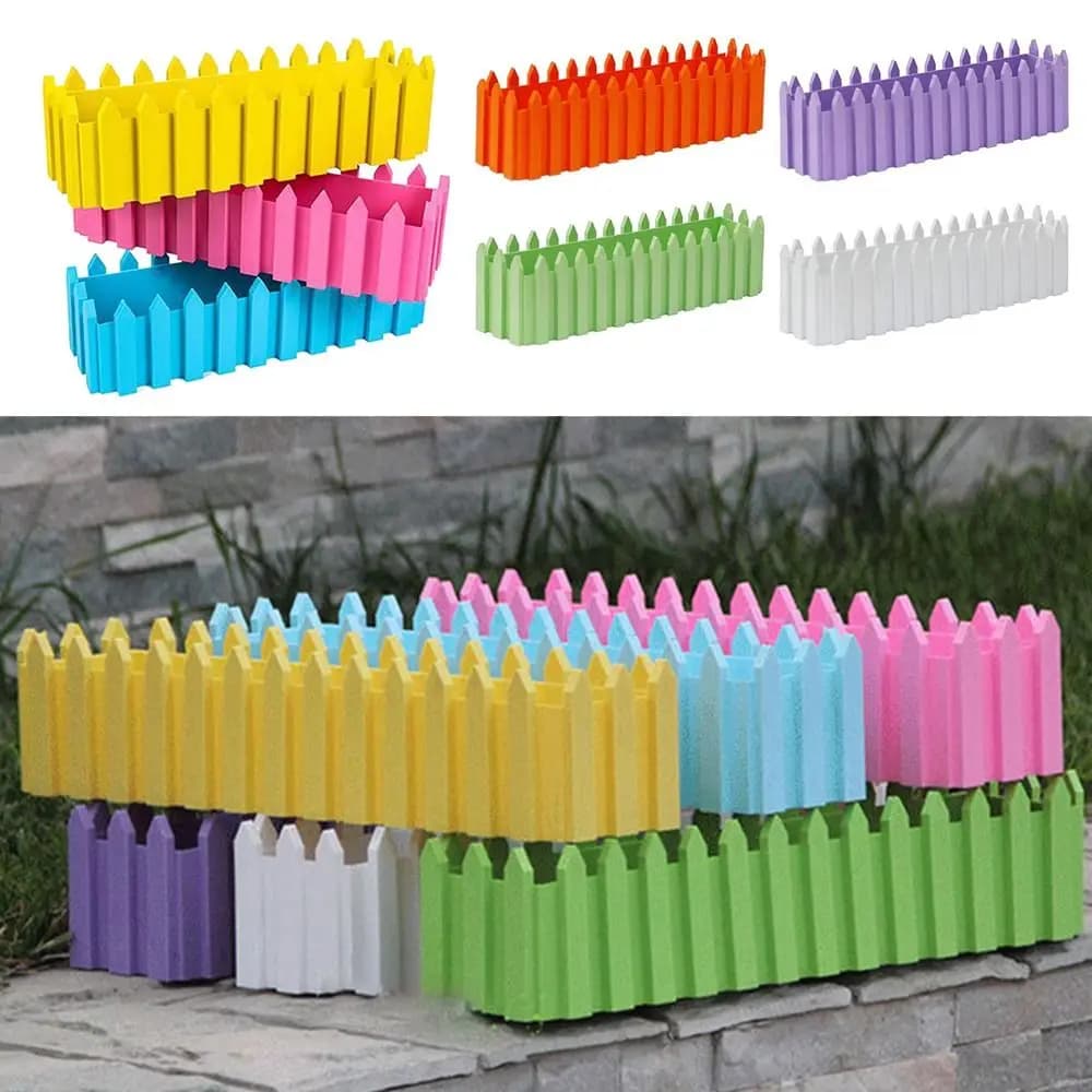Vasi da fiori per recinzione rettangolare Vassoi riutilizzabili per semi di piantina Vassoi per piante da balcone Accessori da giardino