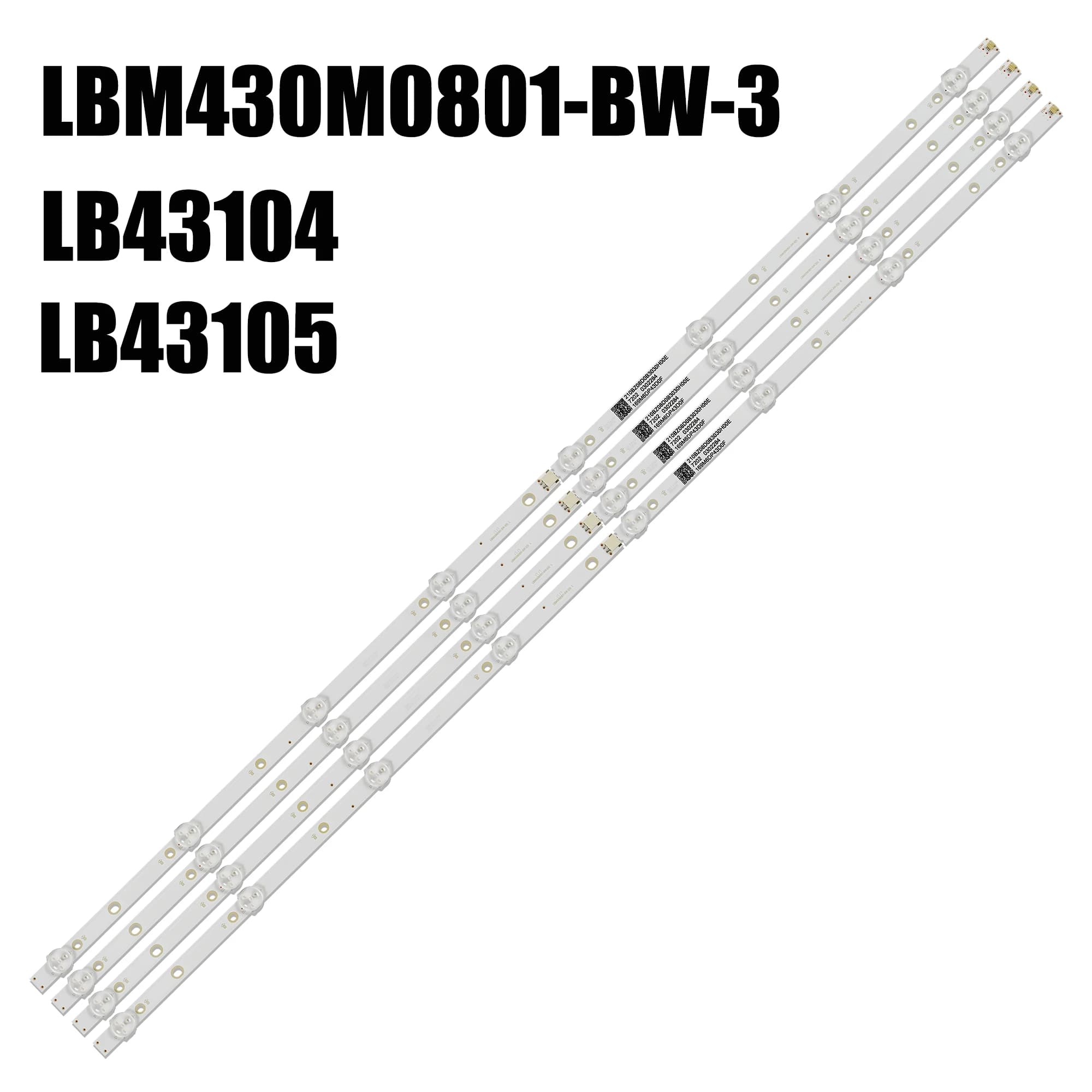 LED backlight strip 8lamp 43"TV 43PUS6162 43PUS6412 LBM430M0801-BW-3 TPT430U3-EQYSHM.G TPT430H3-QVN01.U LB43104 LBM430M0801-EU-1