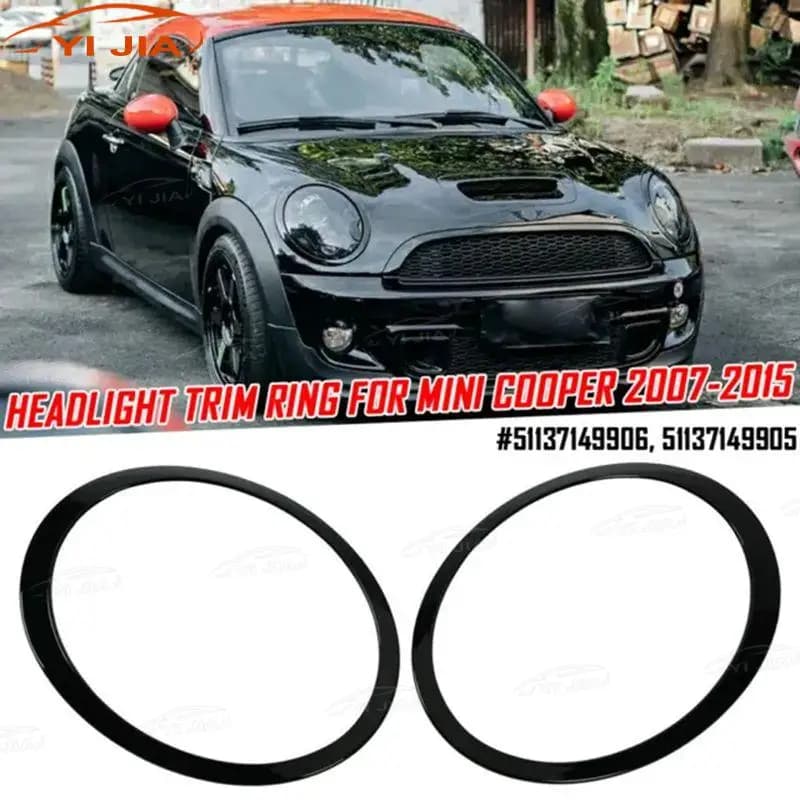 Per Mini Cooper R55 S R56 S R57 S R58 S R59 S Faro Trim Anelli Lunetta di Copertura 51137149905 Anelli di rivestimento delle fari Accessori per auto