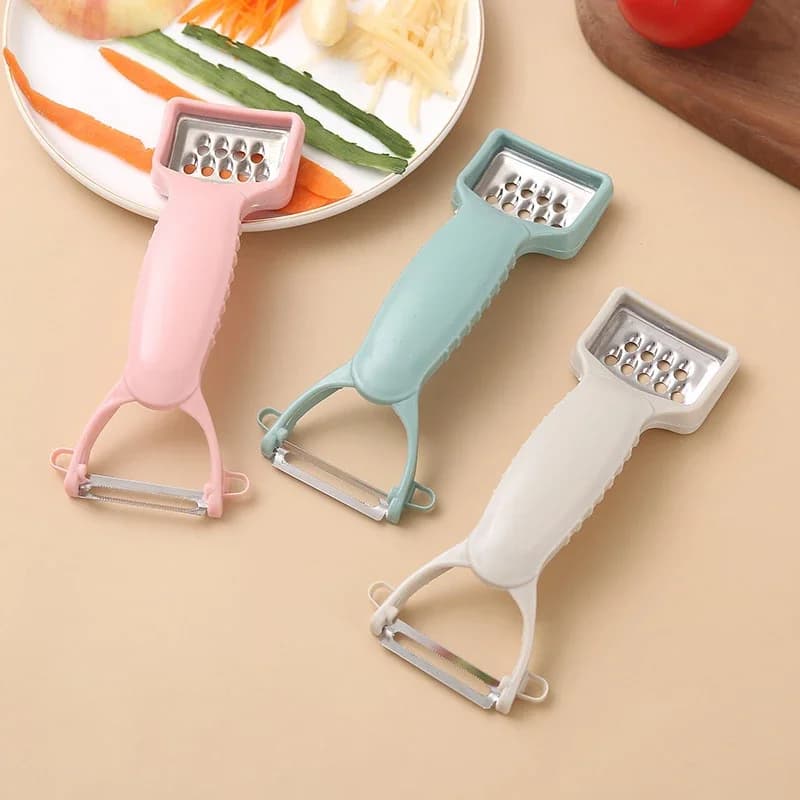Multifunzionale Double-Sided Pelapatate Trituratore Manuale Patate Carote Peeling Coltello Grattugia Taglierina Aglio Gadget Da Cucina