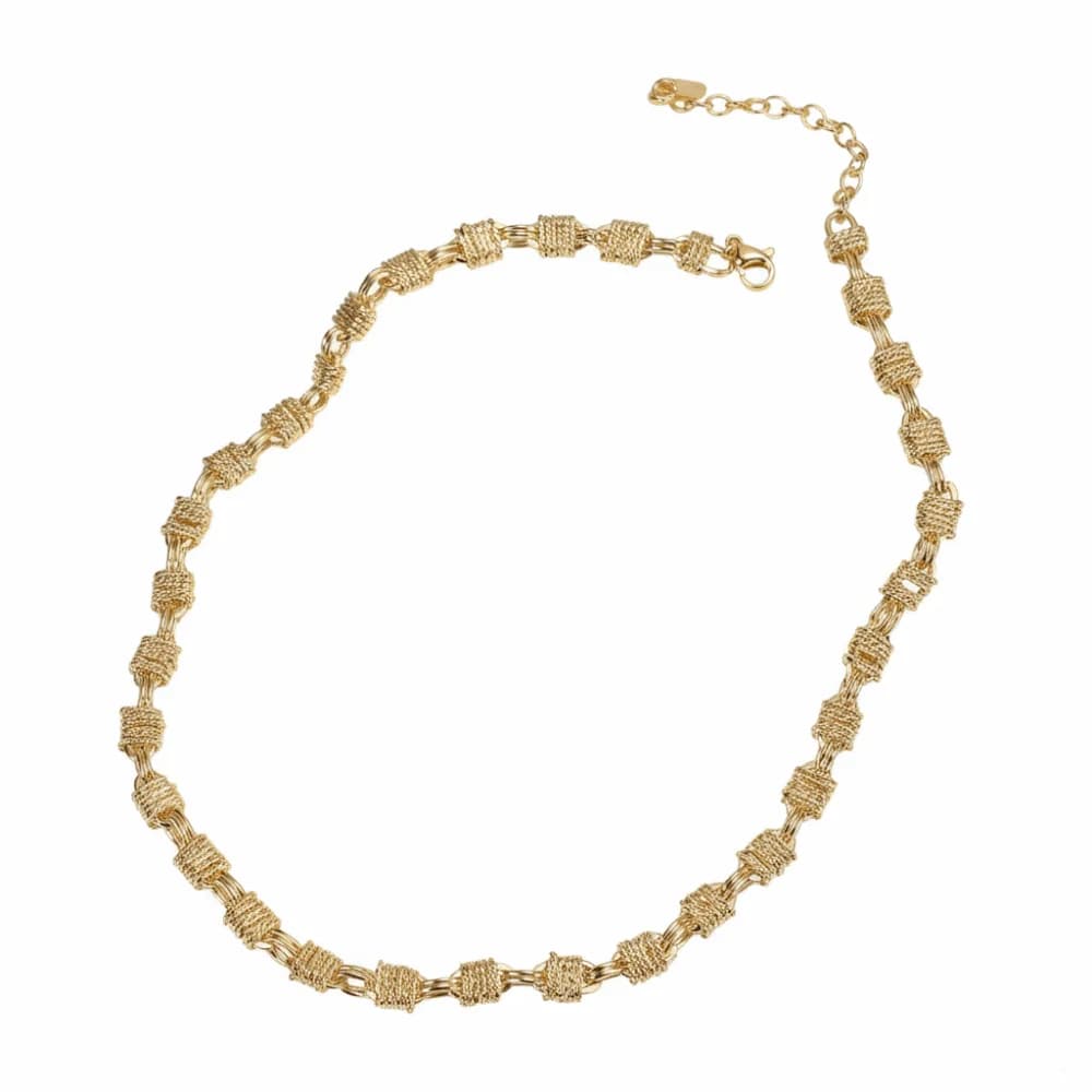 Collana con Chiusura a Spirale Stile Punk, Fatta a Mano, in Metallo Dorato, Collana Classica con Catena Spessa, Gioielli da Polso, Accessori di Gioielleria