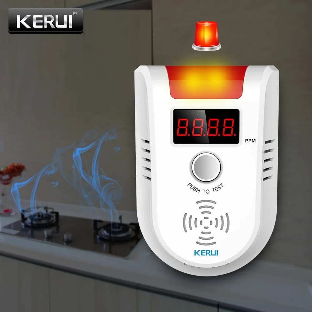KERUI GD13 Rilevatore GAS GPL Allarme Display LED digitale wireless Rilevatore di gas combustibile per perdite naturali per sistema di allarme domestico
