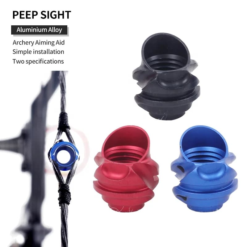 Archery Indoor Outdoor Target Shooting & Hunting Compound Bow Aluminum 37°/45° String Angles Hooded Peep Sight Housing