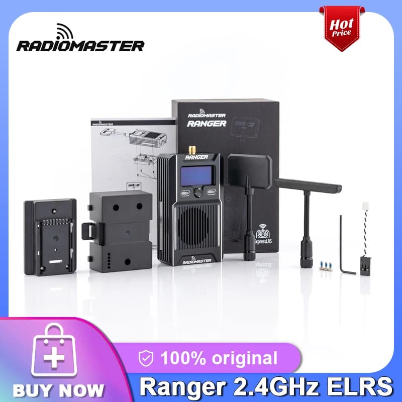 Modulo ELRS RadioMaster Ranger da 2,4 GHz Display OLED Supporto Wi-Fi e Bluetooth Sistema di raffreddamento ad alta efficienza