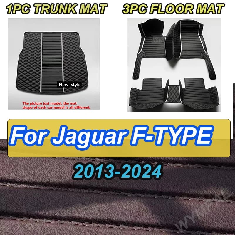 LUXURI Tappetini Auto Per Jaguar F-TYPE 2024 2023 2022 2021 2020 2019 2018 2017 2016 2015 2014 2013 Tappeti Auto Tappeti Per Piede