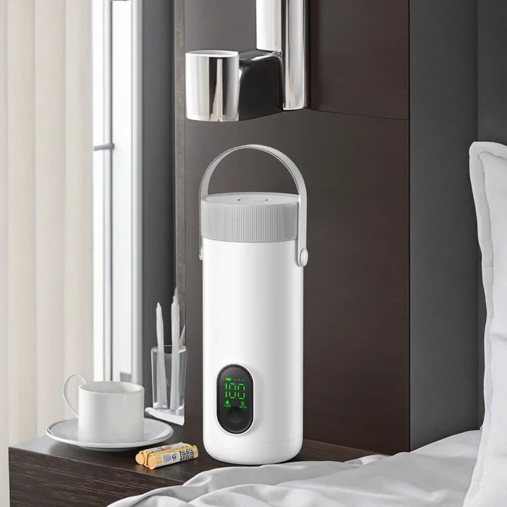 New customizable portable electric kettle with wireless charging Intelligent heating for cars and travel for hotels and outdoor use