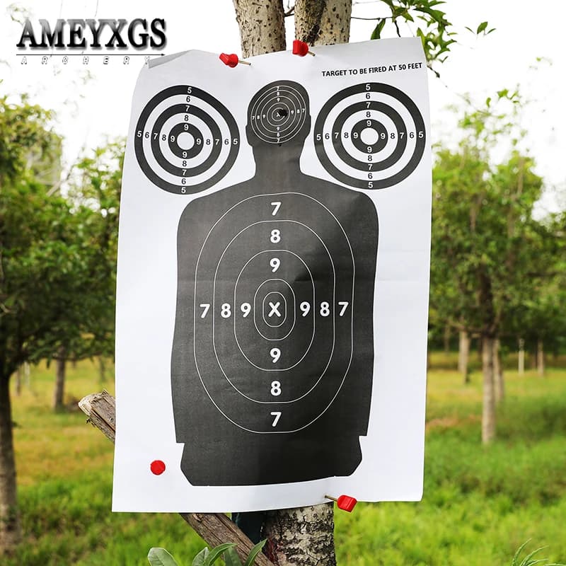 5/10/20pcs Carte bersaglio Forma del corpo umano Bersagli per arco Frecce Tiro con l'arco Caccia Imbracature Freccette Catapulta Sport all'aria aperta